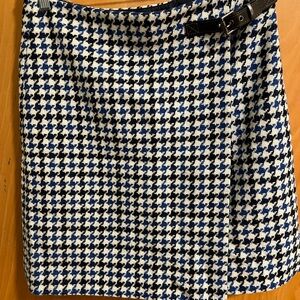 Boden British tweed faux wrap kilt- type skirt